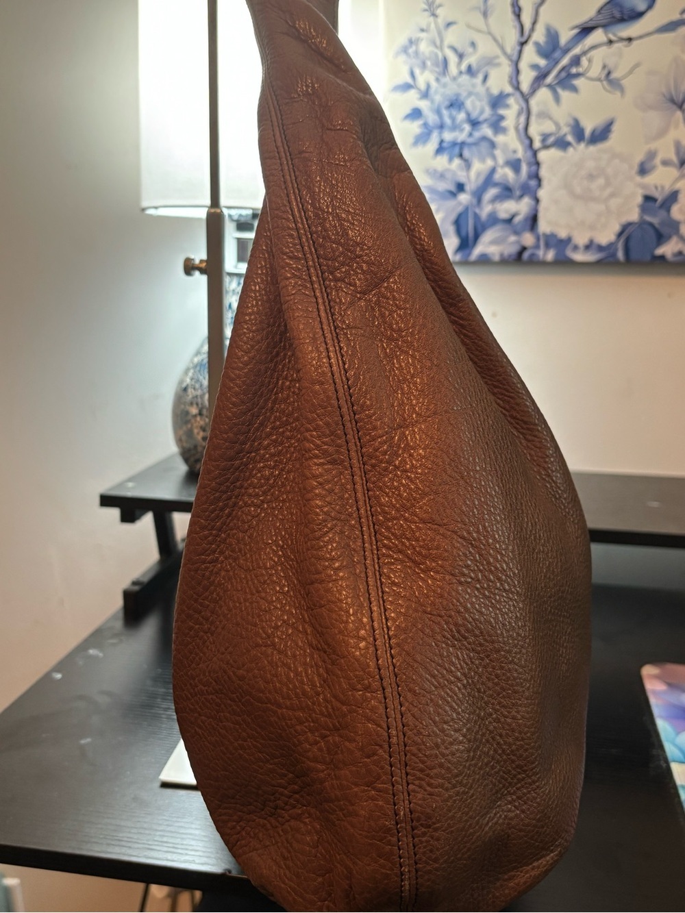 Authentic FURLA Brown Pebbled Leather Hobo Bag Excellent Condition-Italian Made - Picture 4 of 15